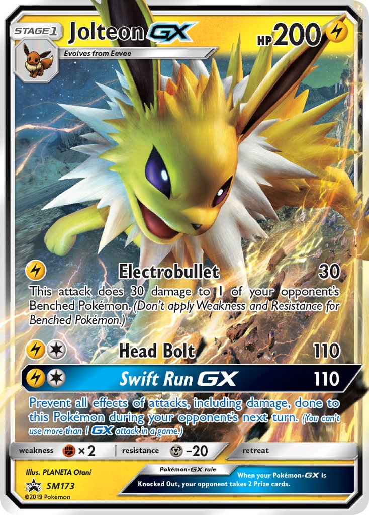 Jolteon GX Pokémon card