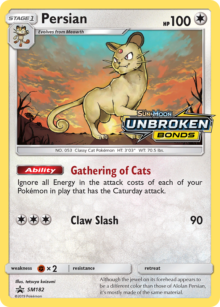 Persian Pokémon card