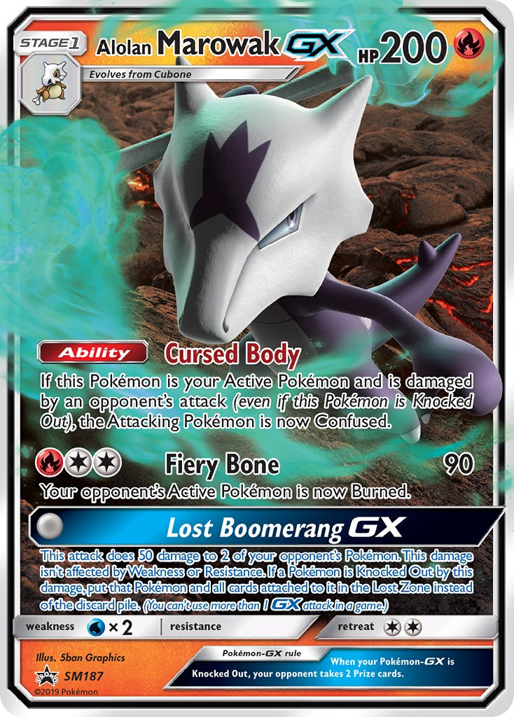 Alolan Marowak GX Pokémon card