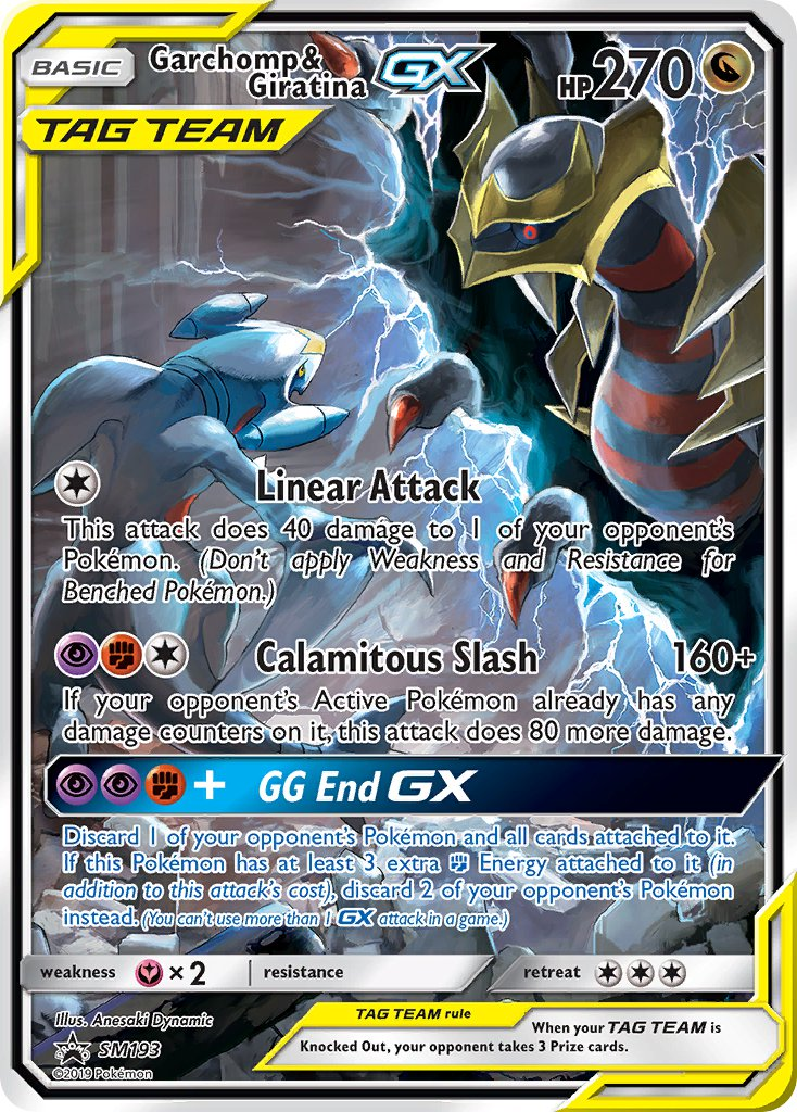 Garchomp & Giratina Tag Team GX Pokémon card