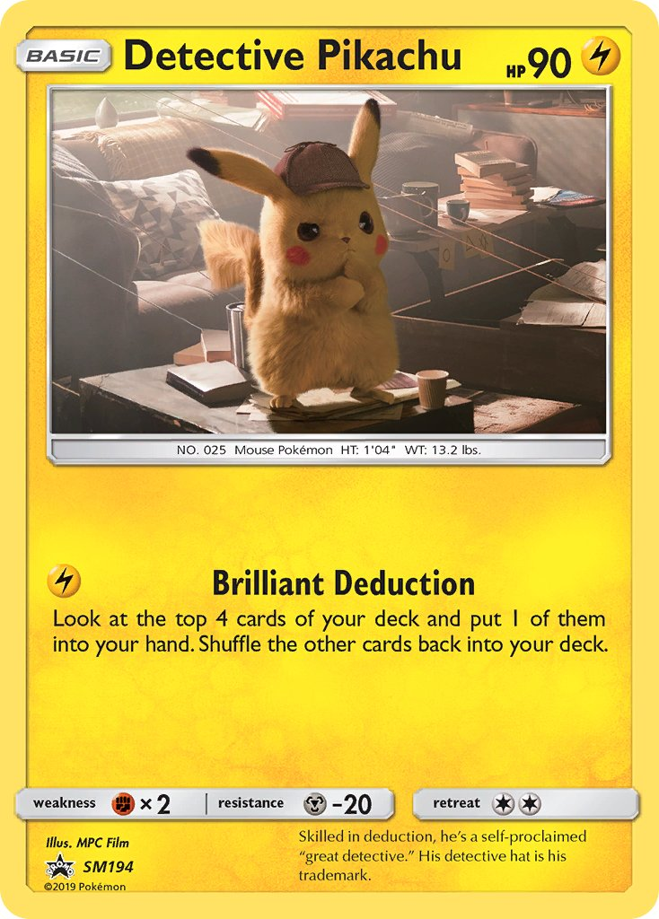Detective Pikachu Pokémon card