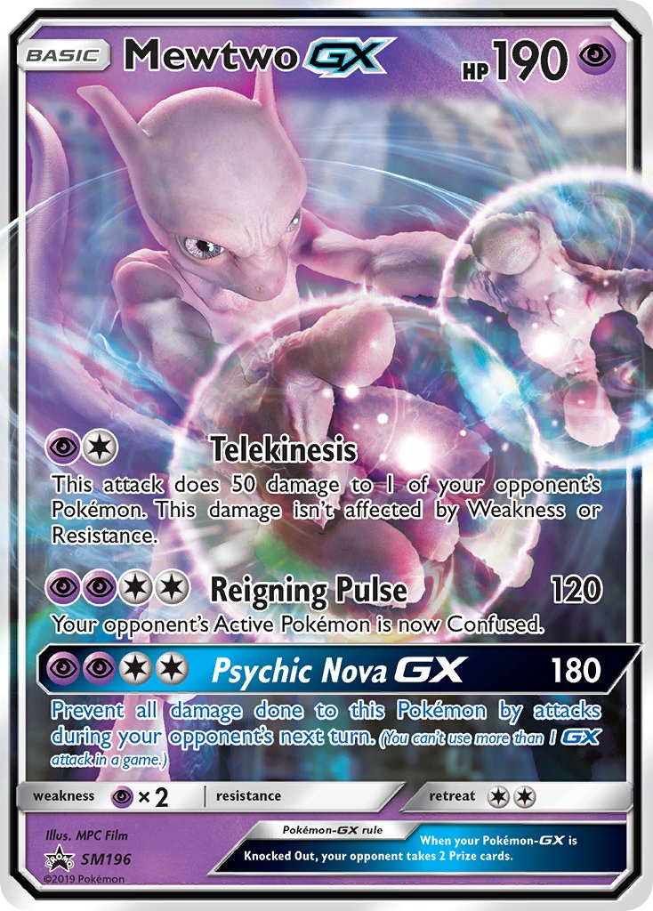Mewtwo GX Pokémon card