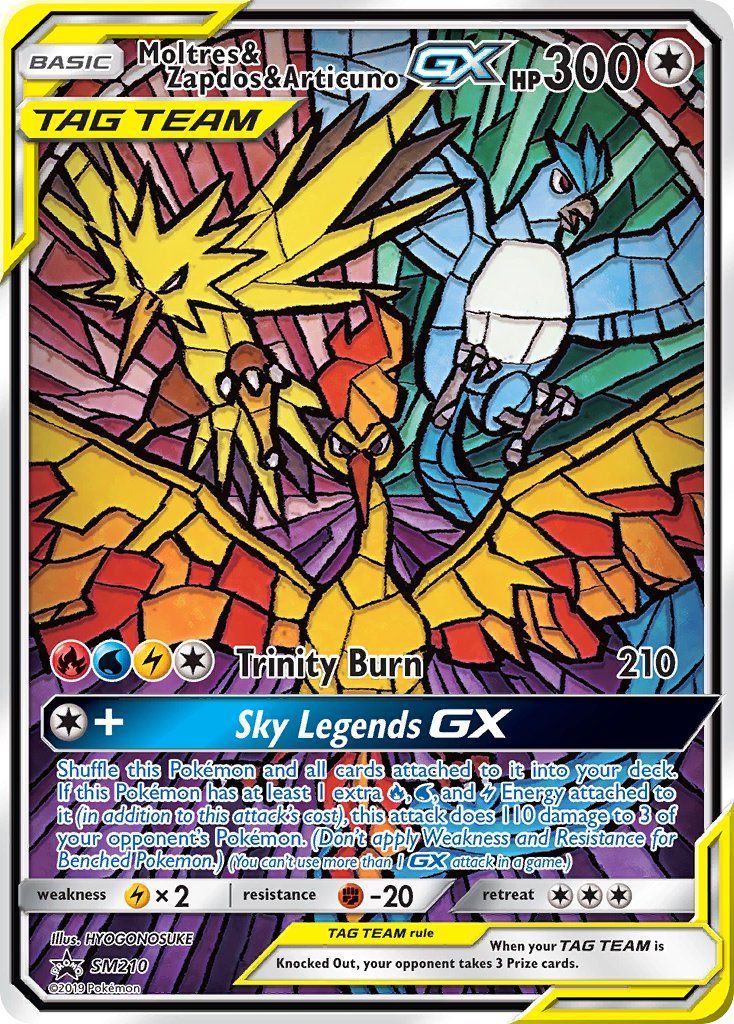 Moltres & Zapdos & Articuno Tag Team GX Pokémon card