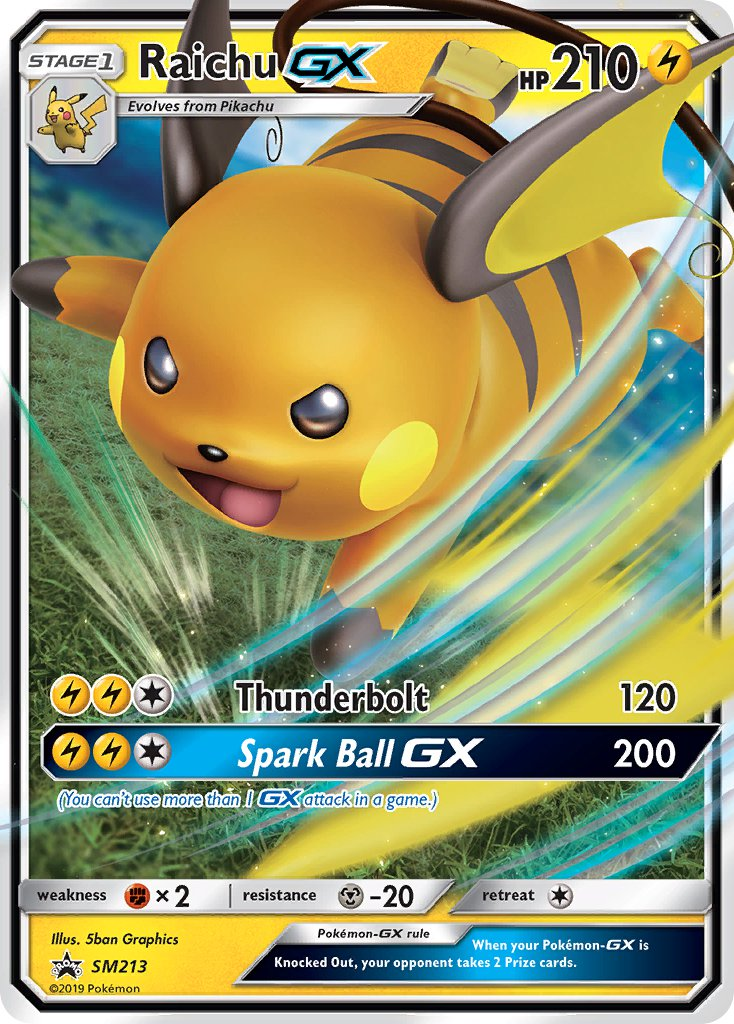 Raichu GX Pokémon card