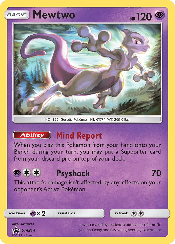Mewtwo Pokémon card