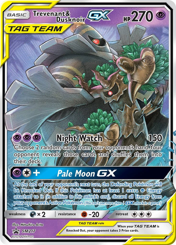 Trevenant & Dusknoir Tag Team GX Pokémon card