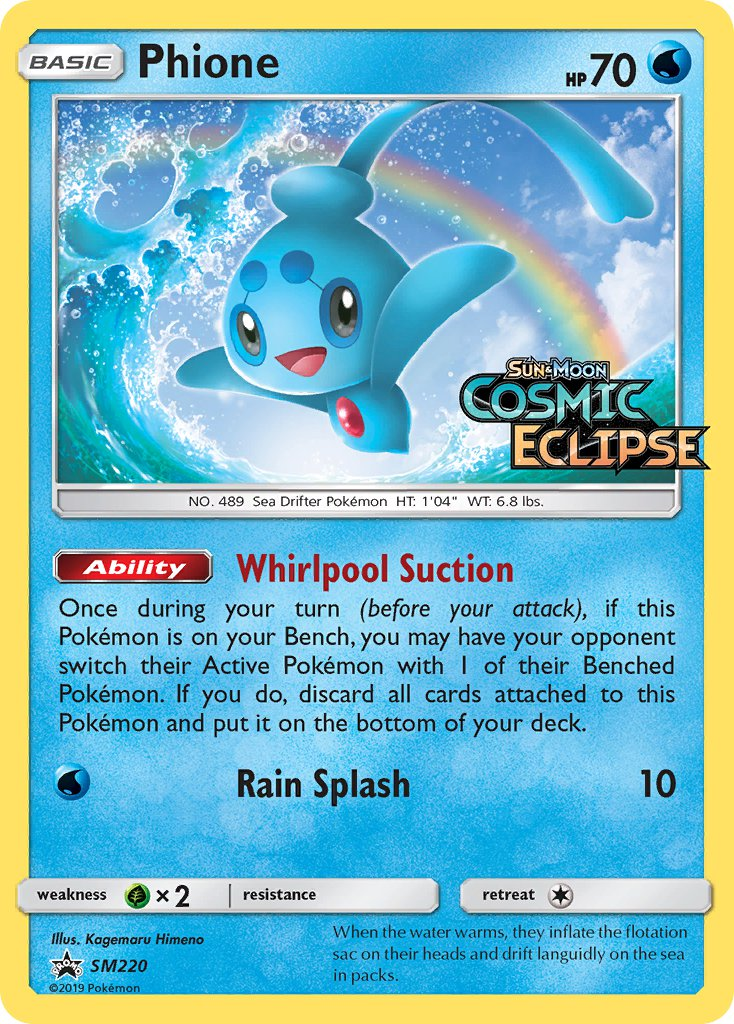 Phione Pokémon card
