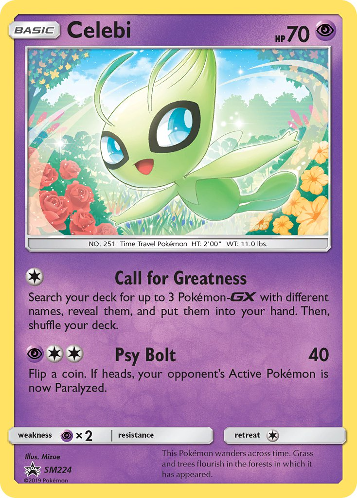 Celebi Pokémon card