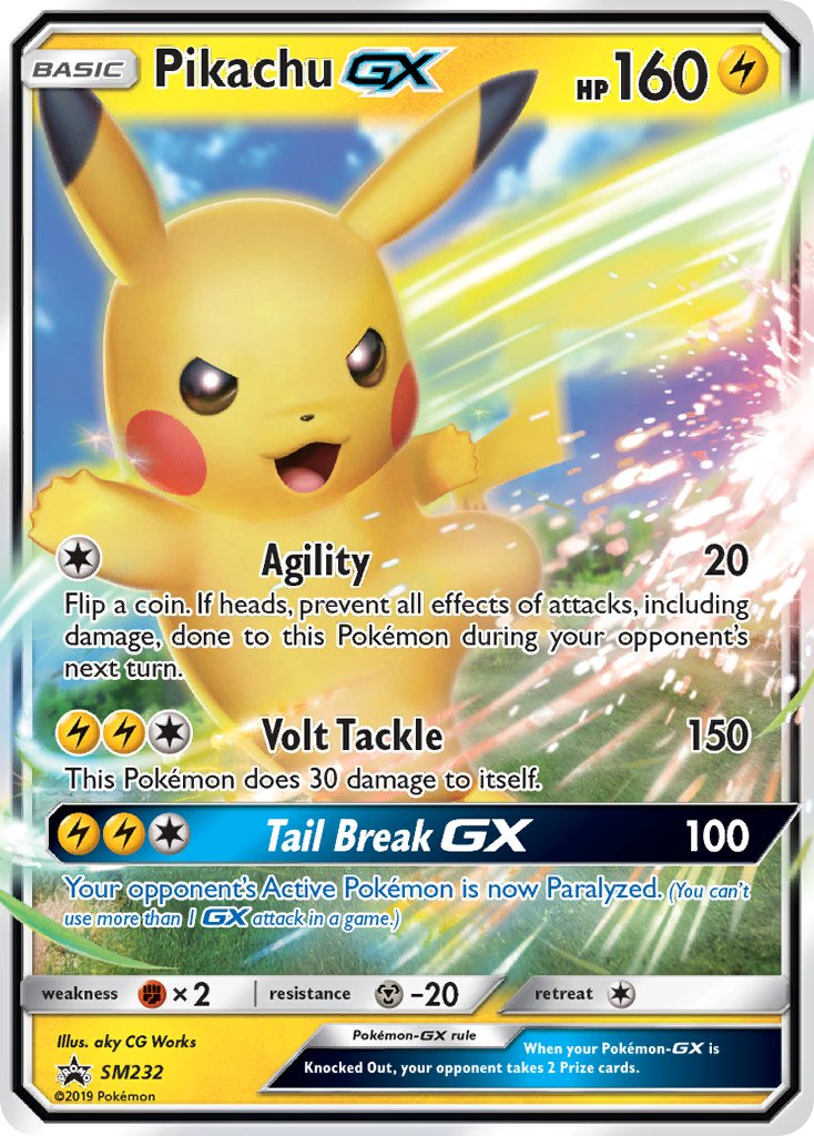 Pikachu GX Pokémon card