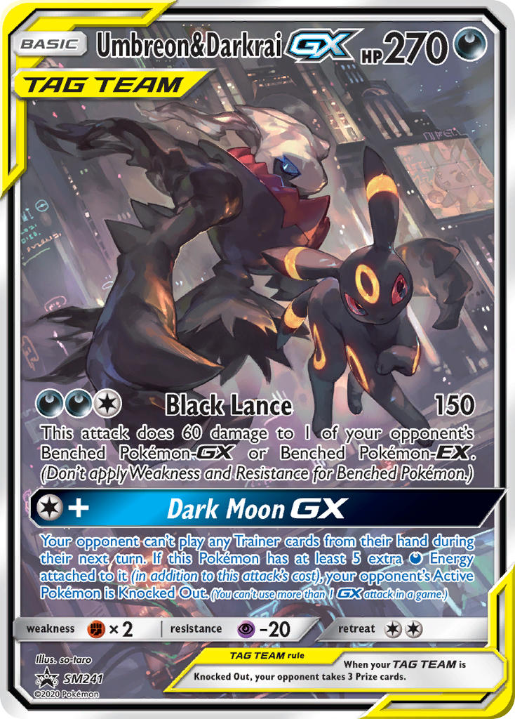 Umbreon & Darkrai Tag Team GX Pokémon card