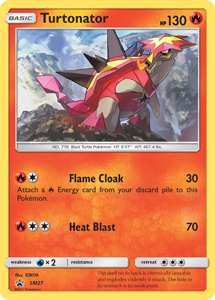 Turtonator Pokémon card