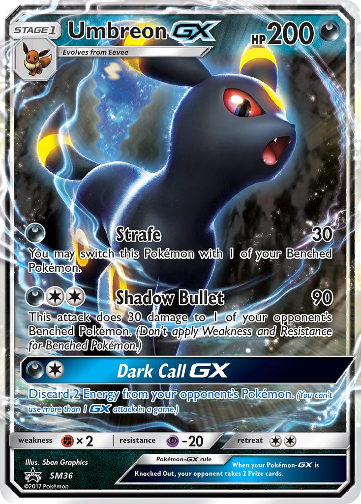 Umbreon GX Pokémon card