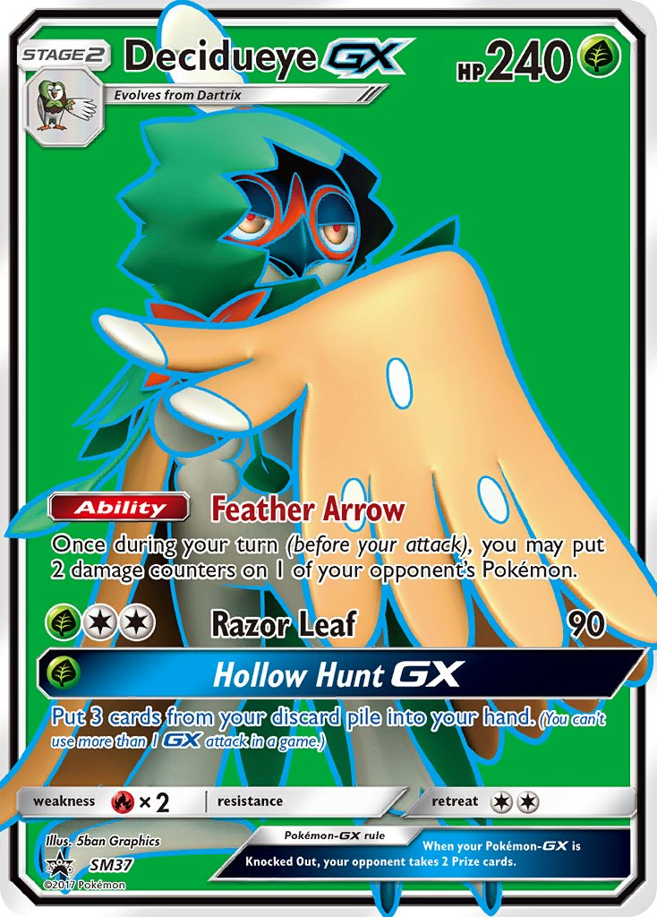Decidueye GX Pokémon card