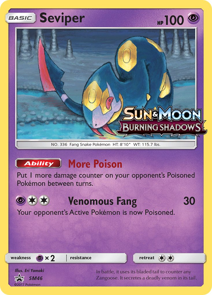 Seviper Pokémon card