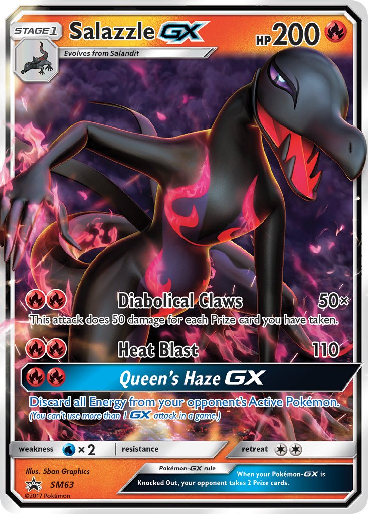 Salazzle GX Pokémon card