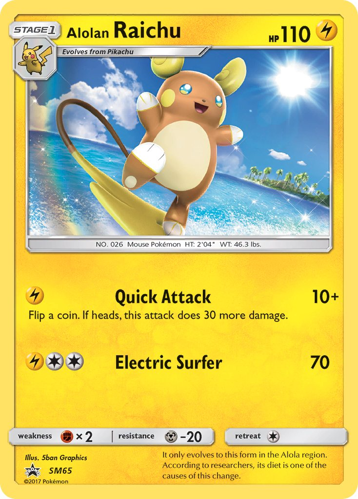 Alolan Raichu Pokémon card