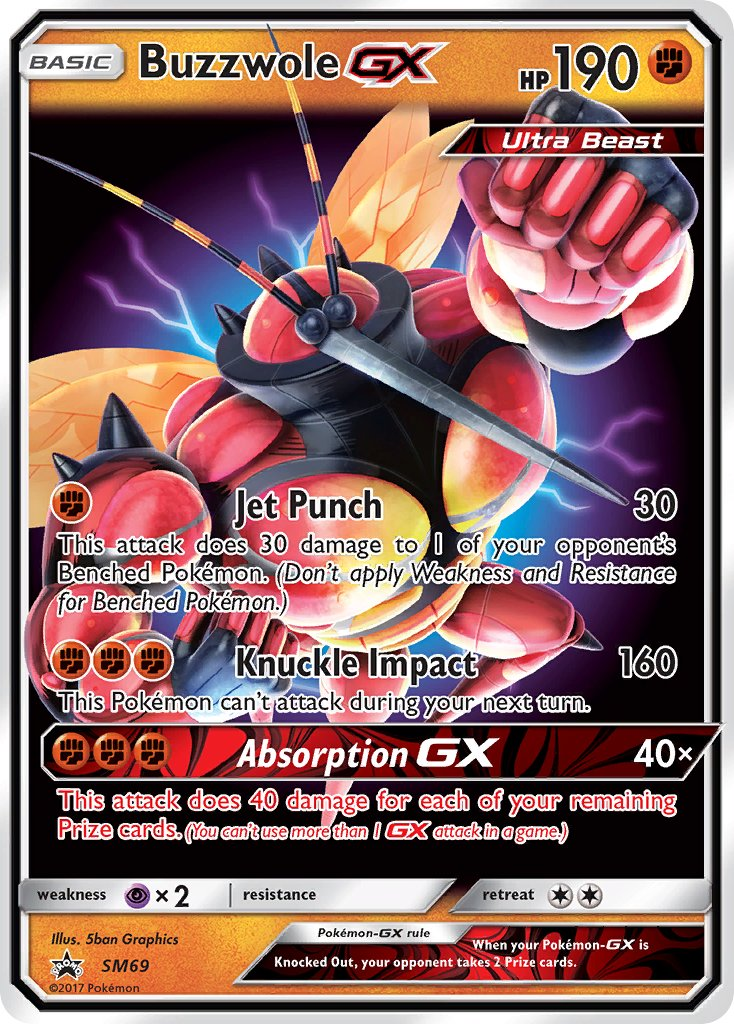 Buzzwole GX Pokémon card