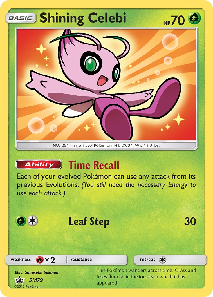 Shining Celebi Pokémon card