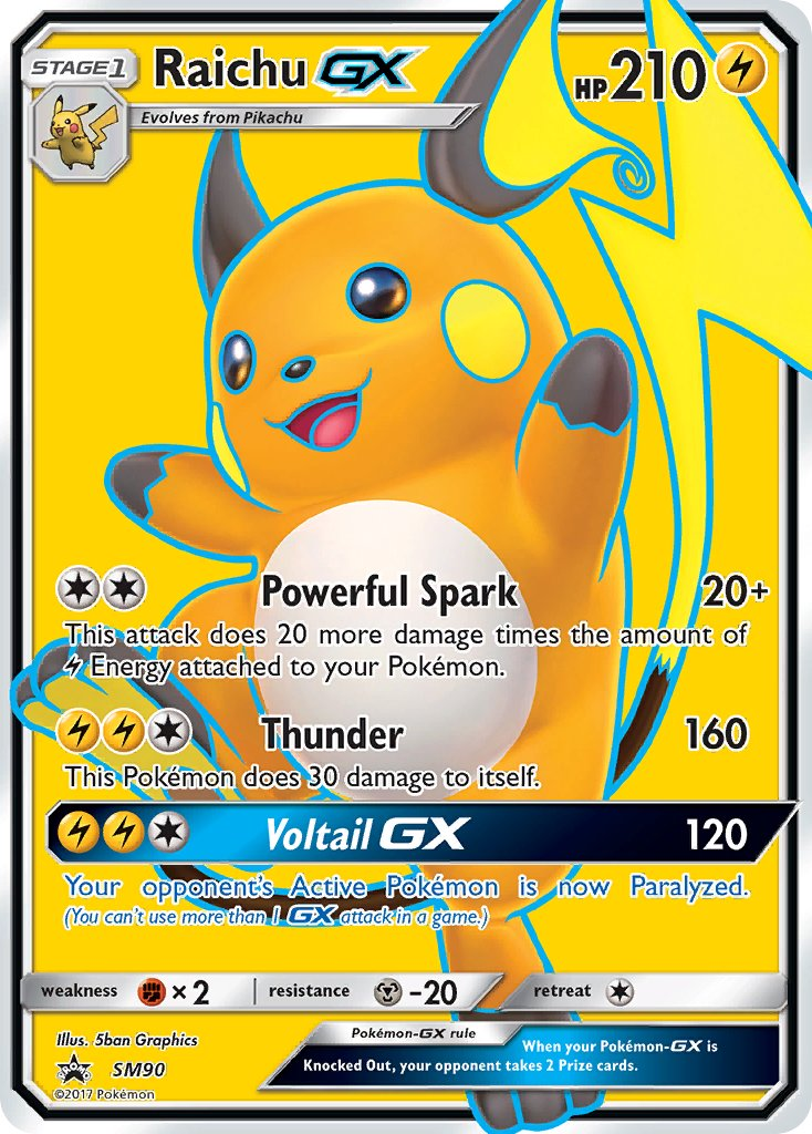 Raichu GX Pokémon card