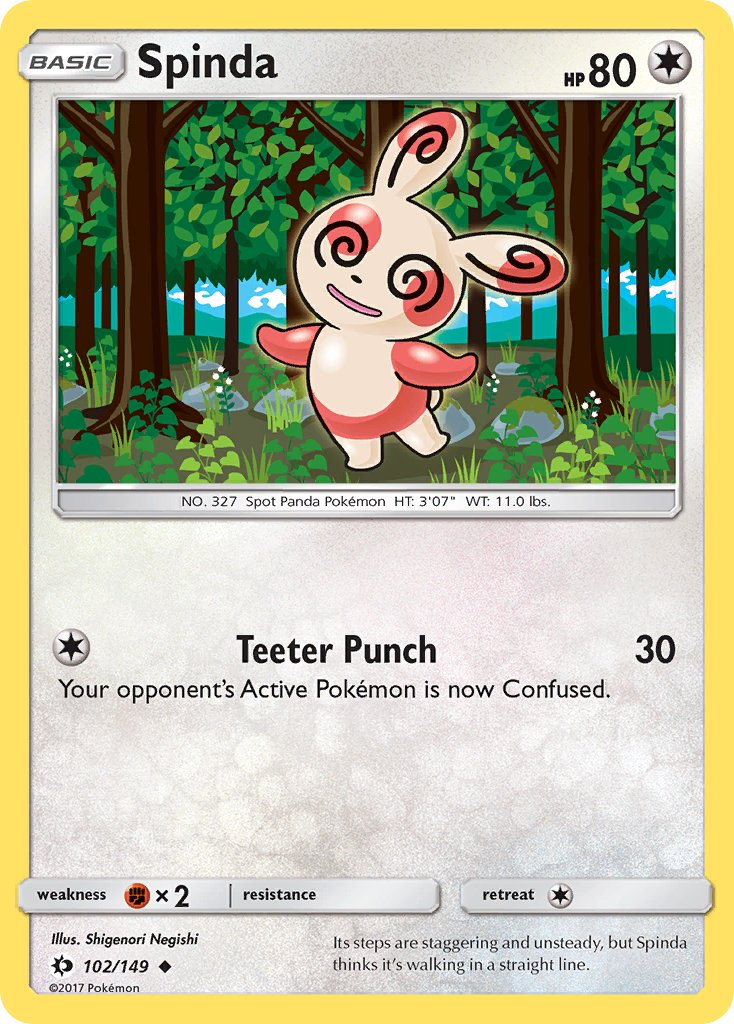 Spinda Pokémon card