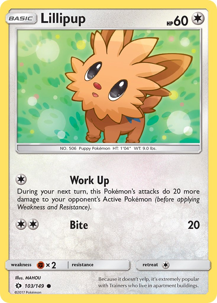 Lillipup Pokémon card