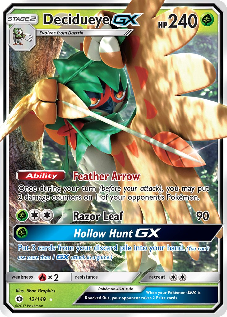 Decidueye GX Pokémon card