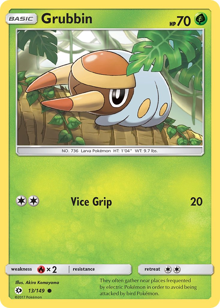 Grubbin Pokémon card