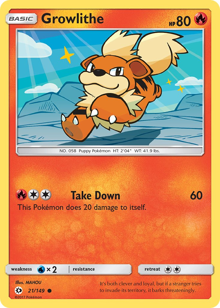 Growlithe Pokémon card