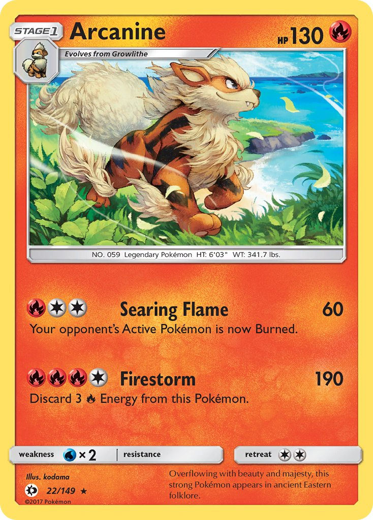 Arcanine Pokémon card