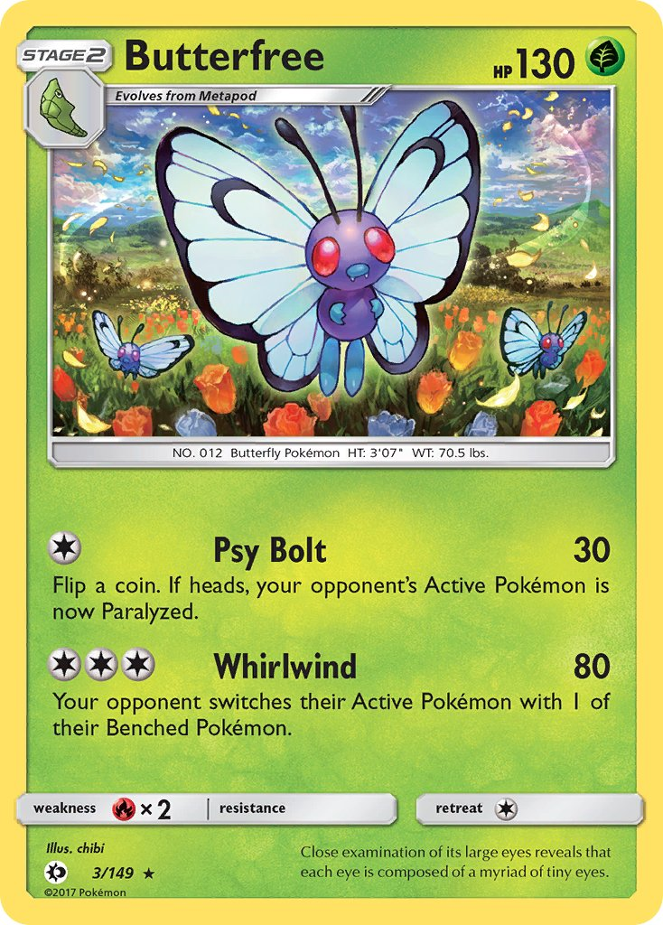 Butterfree Pokémon card