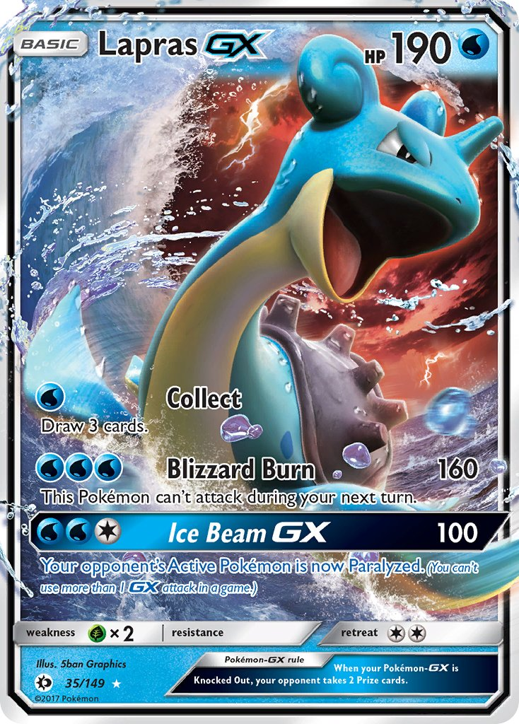 Lapras GX Pokémon card