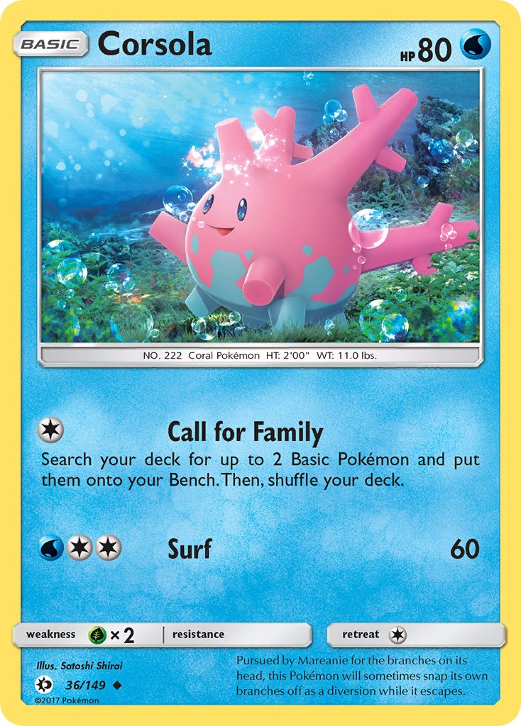 Corsola Pokémon card