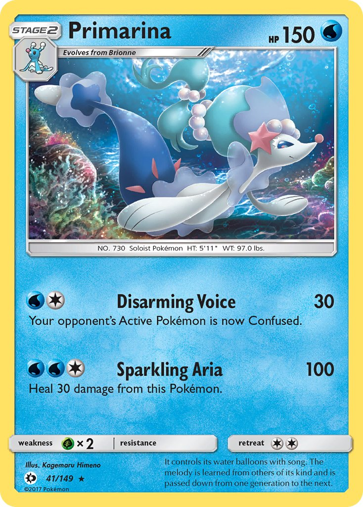 Primarina Pokémon card