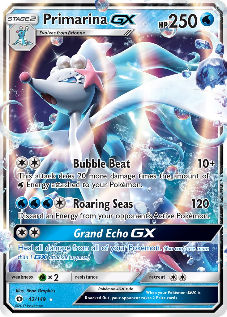 Primarina GX Pokémon card