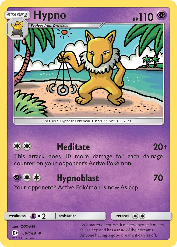 Hypno Pokémon card