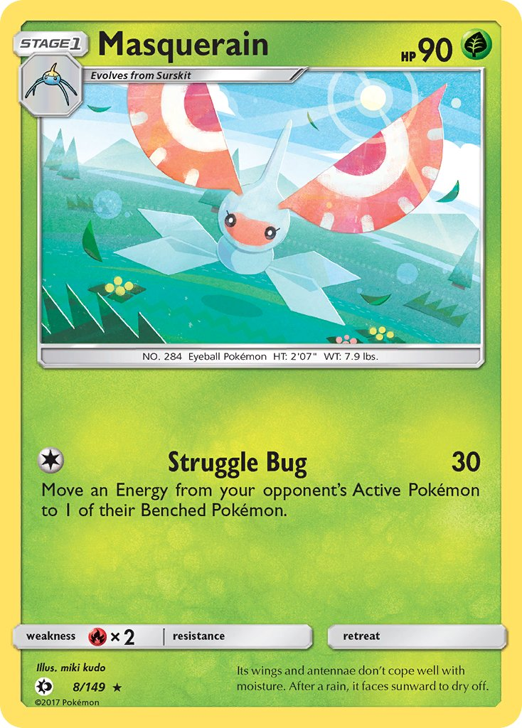 Masquerain Pokémon card