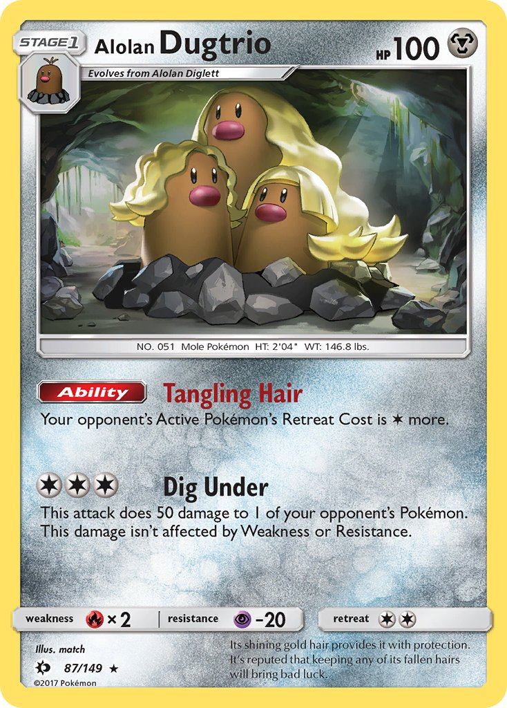 Alolan Dugtrio Pokémon card