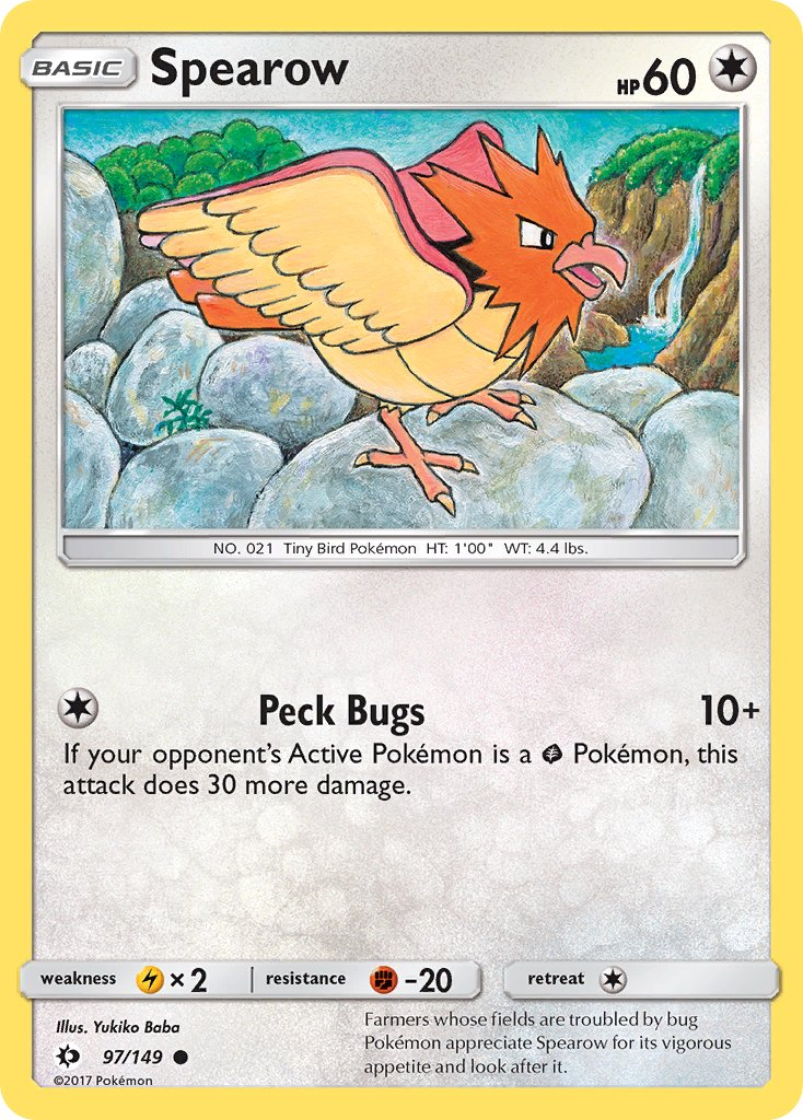 Spearow Pokémon card
