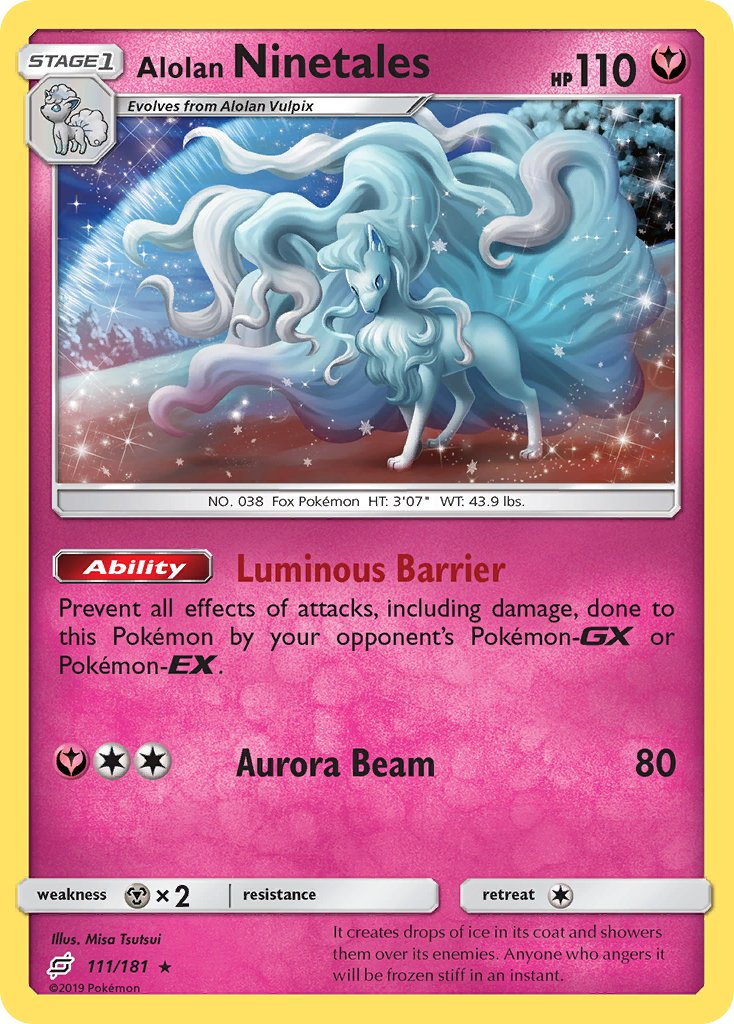 Alolan Ninetales Pokémon card