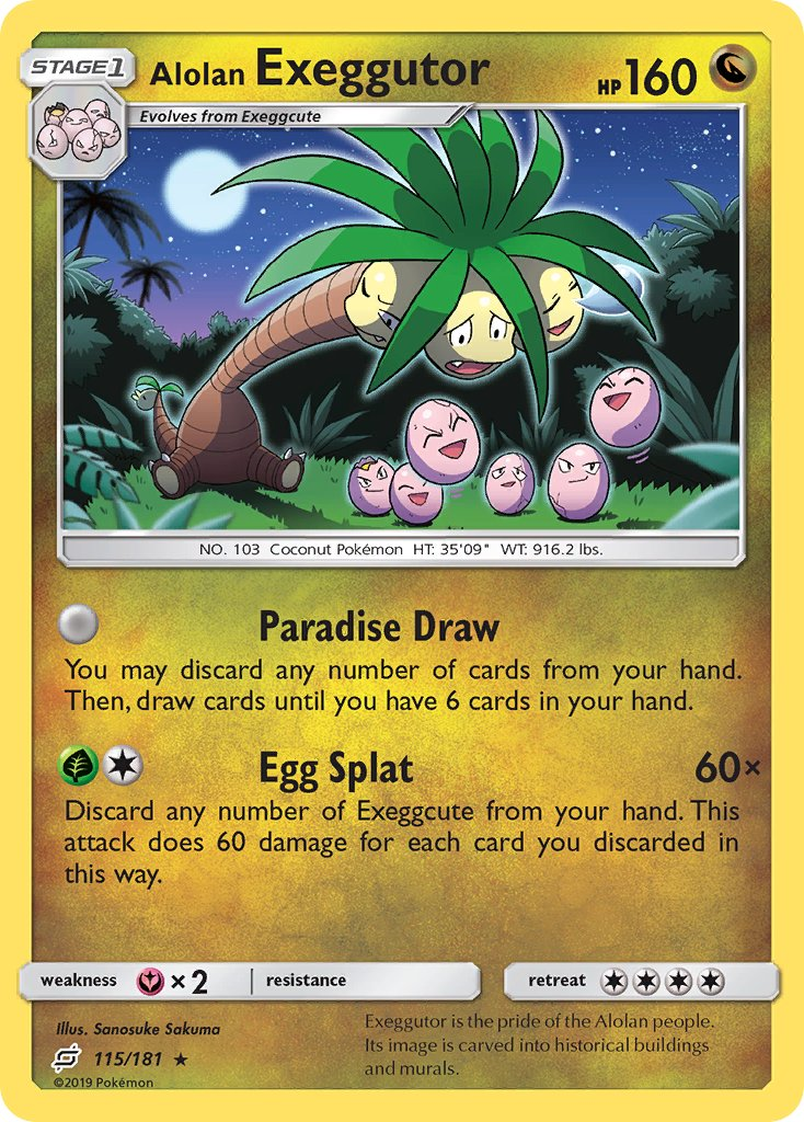 Alolan Exeggutor Pokémon card
