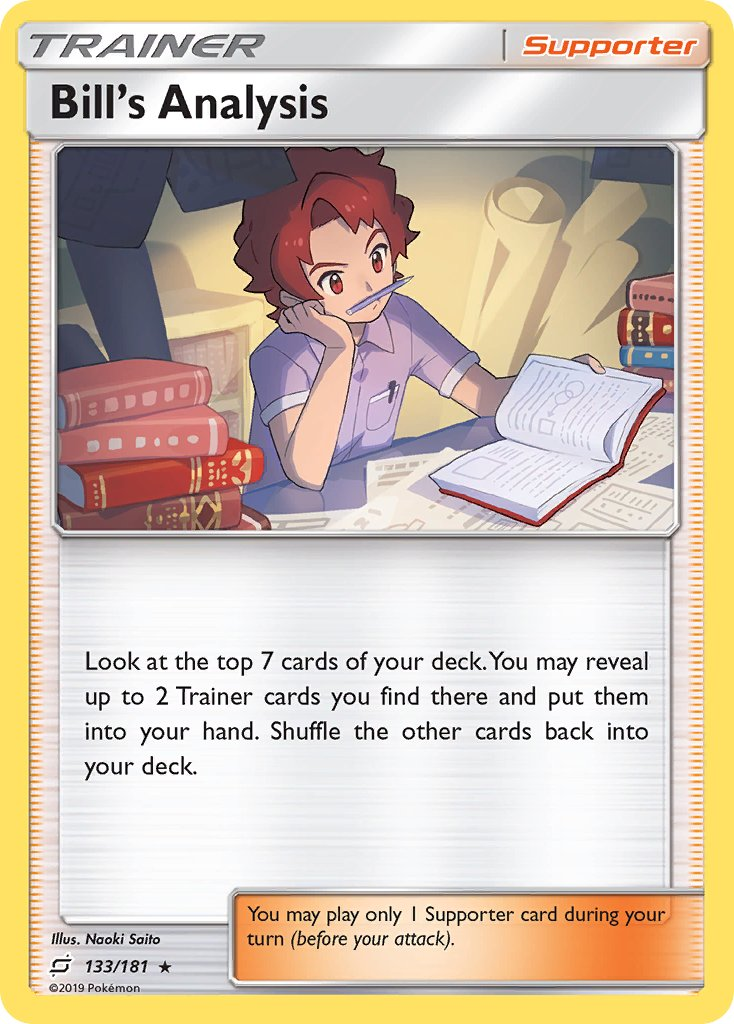Bill's Analysis Pokémon card