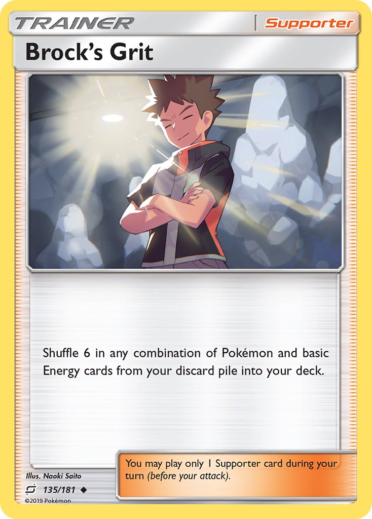 Brock's Grit Pokémon card