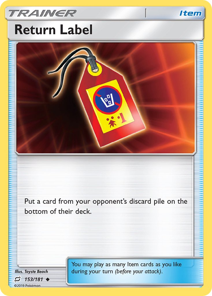 Return Label Pokémon card