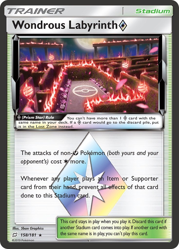 Wondrous Labyrinth Prism Star Pokémon card