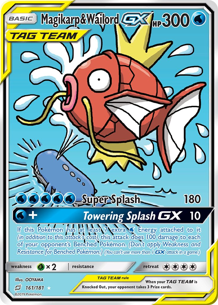 Magikarp & Wailord Tag Team GX Pokémon card