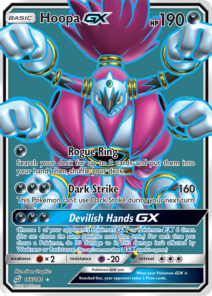 Hoopa GX Pokémon card