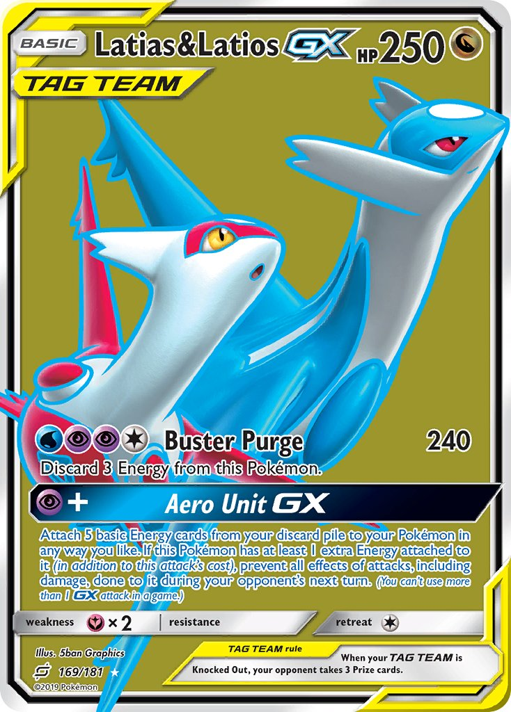Latias & Latios Tag Team GX Pokémon card