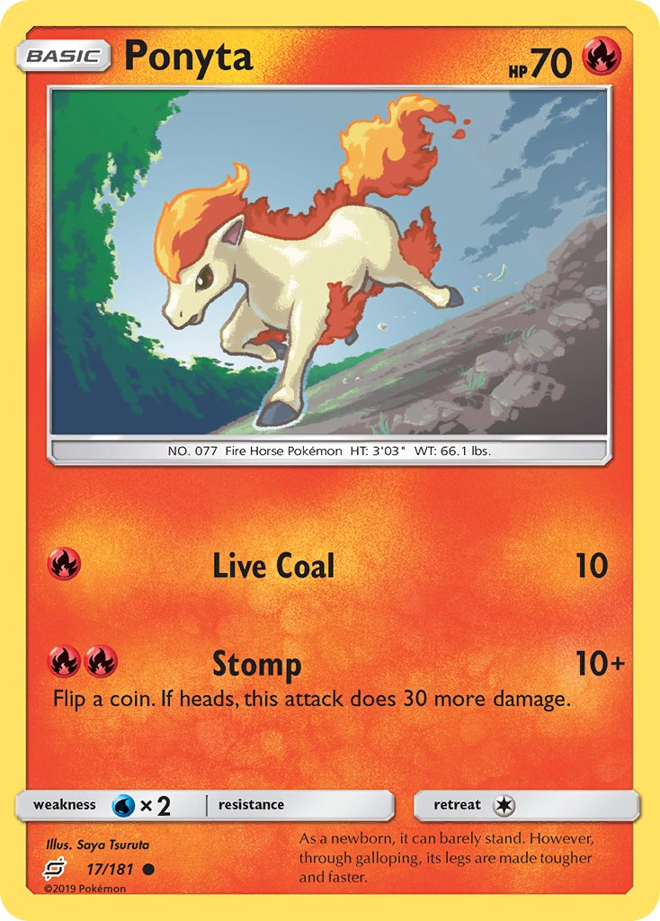 Ponyta Pokémon card