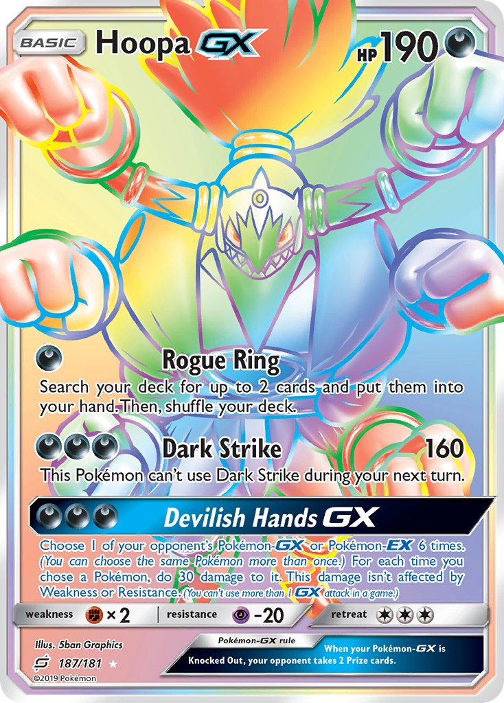 Hoopa GX Pokémon card