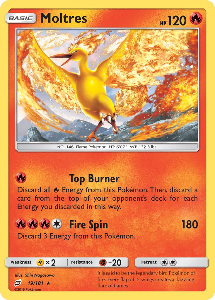 Moltres Pokémon card